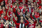 28.04.2026, Fussball UEFA Championsleague 2025/2026: Halbfinale Hinspiel,  Paris St. Germain - FC Bayern München, im Stadion Parc de Princes in Paris (Frankreich). Bayernfans 