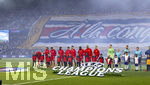 28.04.2026, Fussball UEFA Championsleague 2025/2026: Halbfinale Hinspiel,  Paris St. Germain - FC Bayern München, im Stadion Parc de Princes in Paris (Frankreich). v.li: Harry Kane (FC Bayern München), Michael Olise (FC Bayern München), Jamal Musiala (Bayern München), Alphonso Davies (FC Bayern München), Luis Diaz (FC Bayern München), Aleksandar Pavlovic (Bayern München) , Dayot Upamecano (FC Bayern München), Jonathan Tah (FC Bayern München), Josip Stanisic (Bayern München), Torwart Manuel Neuer (FC Bayern München) Schiedsrichterassistentin Guadelupe Porras Ayuso (ESP), Schiedsrichter Sandro Schärer, Schiedsrichter Assistent Angel Nevado (ESP)
