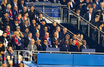 28.04.2026, Fussball UEFA Championsleague 2025/2026: Halbfinale Hinspiel,  Paris St. Germain - FC Bayern München, im Stadion Parc de Princes in Paris (Frankreich). Adil Rami (FRA) Liliam Thuram (re oben)