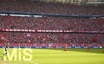02.05.2026, Fussball Bundesliga 2025/2026, 32.Spieltag, FC Bayern München - 1.FC Heidenheim, in der Allianz-Arena München,   Wir lassen uns nicht spaltem- Innenminister: Feinde der Fankultur.


