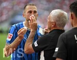 02.05.2026, Fussball Bundesliga 2025/2026, 32.Spieltag, FC Bayern München - 1.FC Heidenheim, in der Allianz-Arena München,   Jonas Föhrenbach (1. FC Heidenheim 1846) blutet



