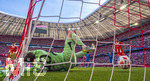 02.05.2026, Fussball Bundesliga 2025/2026, 32.Spieltag, FC Bayern München - 1.FC Heidenheim, in der Allianz-Arena München, Torschuss zum 0:1 von Budu Zivzivadze (nicht sichtbar, 1. FC Heidenheim) gegen den Chancenlosen Torwart Jonas Urbig (FC Bayern München).
