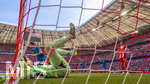 02.05.2026, Fussball Bundesliga 2025/2026, 32.Spieltag, FC Bayern München - 1.FC Heidenheim, in der Allianz-Arena München, Torschuss zum 0:1 von Budu Zivzivadze (mitte hinten, 1. FC Heidenheim) gegen den Chancenlosen Torwart Jonas Urbig (FC Bayern München) der auf dem Rücken landet. re: Hiroki Ito (FC Bayern München) 