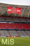 02.05.2026, Fussball Bundesliga 2025/2026, 32.Spieltag, FC Bayern München - 1.FC Heidenheim, in der Allianz-Arena München, Meistercollage des FC Bayern auf der Anzeigetafel.