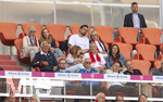 02.05.2026, Fussball Bundesliga 2025/2026, 32.Spieltag, FC Bayern München - 1.FC Heidenheim, in der Allianz-Arena München, Ehrentribüne mit Ex-Bayernspieler Franz Bulle Roth mit Armmanschette.