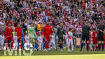 02.05.2026, Fussball Bundesliga 2025/2026, 32.Spieltag, FC Bayern München - 1.FC Heidenheim, in der Allianz-Arena München, Einmarsch der Mannschaften aufs Spielfeld, Leon Goretzka (FC Bayern München), Josip Stanisic (Bayern München), Torwart Jonas Urbig (FC Bayern München), Jonathan Tah (FC Bayern München), Torwart Diant Ramaj (1.FC Heidenheim), 
