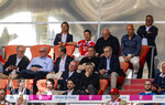 02.05.2026, Fussball Bundesliga 2025/2026, 32.Spieltag, FC Bayern München - 1.FC Heidenheim, in der Allianz-Arena München, Ehrentribüne mit Ex-Vorstandsvorsitzender Karl-Heinz Rummenigge (FC Bayern München), Ehren-Präsident Uli Hoeneß (FC Bayern München, Hoeness), Rouven Kasper (VORSTAND MARKETING UND VERTRIEB, FC Bayern), Sportvorstand Max Eberl (Bayern München), Vorstandsvorsitzender Jan-Christian Dreesen (FC Bayern München), Präsident Herbert Hainer (FC Bayern), Arjen Robben, 