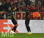06.05.2026, Fussball UEFA Championsleague 2025/2026: Halbfinale Rückpiel,  FC Bayern München - Paris St. Germain, in der Allianz-Arena München, v.l. Desire Doue (FC Paris Saint-Germain) und Ousmane Dembele (FC Paris Saint-Germain) jubeln
  

