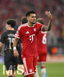 06.05.2026, Fussball UEFA Championsleague 2025/2026: Halbfinale Rückpiel,  FC Bayern München - Paris St. Germain, in der Allianz-Arena München, Luis Diaz (FC Bayern München) ärgert sich.
  

