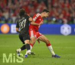 06.05.2026, Fussball UEFA Championsleague 2025/2026: Halbfinale Rückpiel,  FC Bayern München - Paris St. Germain, in der Allianz-Arena München, v.l. Joao Neves (FC Paris Saint-Germain) gegen Aleksandar Pavlovic (FC Bayern München) 
  

