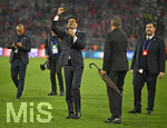 06.05.2026, Fussball UEFA Championsleague 2025/2026: Halbfinale Rückpiel,  FC Bayern München - Paris St. Germain, in der Allianz-Arena München, Nasser Ghanim Al-Khelaifi (Paris) feiert nach dem Spiel.   
  

