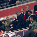 06.05.2026, Fussball UEFA Championsleague 2025/2026: Halbfinale Rückpiel,  FC Bayern München - Paris St. Germain, in der Allianz-Arena München, Frust nach dem Ausscheiden bei Präsident Herbert Hainer (FC Bayern), Vorstandsvorsitzender Jan-Christian Dreesen (FC Bayern München), auf der Tribüne.