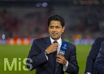 06.05.2026, Fussball UEFA Championsleague 2025/2026: Halbfinale Rückpiel,  FC Bayern München - Paris St. Germain, in der Allianz-Arena München, PSG-Eigner und Vorstandsvorsitzender Nasser Ghanim Al-Khelaifi (PSG) nach dem Spiel überglücklich bei CANAL Plus, dem TV-Sender aus Frankreich. 