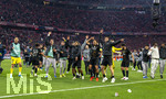 06.05.2026, Fussball UEFA Championsleague 2025/2026: Halbfinale Rückpiel,  FC Bayern München - Paris St. Germain, in der Allianz-Arena München, Frenetischer Jubel nach dem Schlusspfiff bei den Parisern zum erreichen des Finales, Torwart Bilal Laurendon (FC Paris Saint-Germain), Torwart Renato Marin, Desire Doue (FC Paris Saint-Germain), Fabian Ruiz (FC Paris Saint-Germain) orwart Matvey Safonov (FC Paris Saint-Germain), Desire Doue (FC Paris Saint-Germain), Fabian Ruiz (FC Paris Saint-Germain), Marquinhos (FC Paris Saint-Germain) 