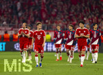 06.05.2026, Fussball UEFA Championsleague 2025/2026: Halbfinale Rückpiel,  FC Bayern München - Paris St. Germain, in der Allianz-Arena München, Enttäuschter Abgang der Bayern, Harry Kane (FC Bayern München), Joshua Kimmich (FC Bayern München), Min-jae Kim (Bayern München, Minjae Kim), Hiroki Ito (FC Bayern München), 