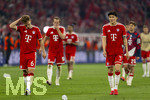 06.05.2026, Fussball UEFA Championsleague 2025/2026: Halbfinale Rückpiel,  FC Bayern München - Paris St. Germain, in der Allianz-Arena München, Enttäuschter Abgang der Bayern, Joshua Kimmich (FC Bayern München), Harry Kane (FC Bayern München), Min-jae Kim (Bayern München, Minjae Kim) 