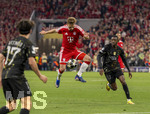 06.05.2026, Fussball UEFA Championsleague 2025/2026: Halbfinale Rückpiel,  FC Bayern München - Paris St. Germain, in der Allianz-Arena München, v.li: Joshua Kimmich (FC Bayern München) gegen Ousmane Dembele (FC Paris Saint-Germain) 