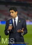 06.05.2026, Fussball UEFA Championsleague 2025/2026: Halbfinale Rückpiel,  FC Bayern München - Paris St. Germain, in der Allianz-Arena München, PSG-Eigner Nasser Ghanim Al-Khelaifi (Paris) nach dem Spiel beim CANAL Plus Interview.