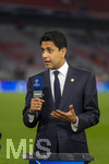 06.05.2026, Fussball UEFA Championsleague 2025/2026: Halbfinale Rückpiel,  FC Bayern München - Paris St. Germain, in der Allianz-Arena München, PSG-Eigner Nasser Ghanim Al-Khelaifi (Paris) nach dem Spiel beim CANAL Plus Interview.
