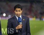 06.05.2026, Fussball UEFA Championsleague 2025/2026: Halbfinale Rückpiel,  FC Bayern München - Paris St. Germain, in der Allianz-Arena München, PSG-Eigner Nasser Ghanim Al-Khelaifi (Paris) nach dem Spiel beim CANAL Plus Interview.