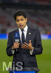 06.05.2026, Fussball UEFA Championsleague 2025/2026: Halbfinale Rückpiel,  FC Bayern München - Paris St. Germain, in der Allianz-Arena München, PSG-Eigner Nasser Ghanim Al-Khelaifi (Paris) nach dem Spiel beim CANAL Plus Interview.