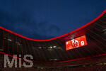 06.05.2026, Fussball UEFA Championsleague 2025/2026: Halbfinale Rückpiel,  FC Bayern München - Paris St. Germain, in der Allianz-Arena München, Harry Kane (FC Bayern München) auf der Anzeigetafel.