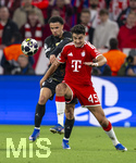 06.05.2026, Fussball UEFA Championsleague 2025/2026: Halbfinale Rückpiel,  FC Bayern München - Paris St. Germain, in der Allianz-Arena München, von links: Warren Zaire-Emery (FC Paris Saint-Germain) gegen Aleksandar Pavlovic (Bayern München)  