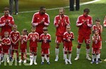 16.05.2026, Fussball Bundesliga 2025/2026, 34.Spieltag, FC Bayern München - 1.FC Köln, in der Allianz-Arena München,   Die Bayern Spieler mit ihren Kindern


