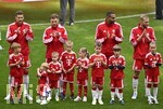 16.05.2026, Fussball Bundesliga 2025/2026, 34.Spieltag, FC Bayern München - 1.FC Köln, in der Allianz-Arena München,   Die Bayern Spieler mit ihren Kindern


