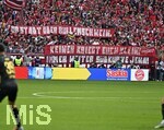 16.05.2026, Fussball Bundesliga 2025/2026, 34.Spieltag, FC Bayern München - 1.FC Köln, in der Allianz-Arena München,   Spruchband der Bayern Fans


