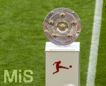 16.05.2026, Fussball Bundesliga 2025/2026, 34.Spieltag, FC Bayern München - 1.FC Köln, in der Allianz-Arena München, Die Meisterschale liegt auf der Stele bereit.