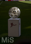 16.05.2026, Fussball Bundesliga 2025/2026, 34.Spieltag, FC Bayern München - 1.FC Köln, in der Allianz-Arena München, Die Meisterschale auf der Stele.