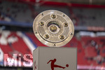 16.05.2026, Fussball Bundesliga 2025/2026, 34.Spieltag, FC Bayern München - 1.FC Köln, in der Allianz-Arena München, Die Meisterschale auf der Stele.