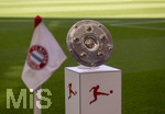 16.05.2026, Fussball Bundesliga 2025/2026, 34.Spieltag, FC Bayern München - 1.FC Köln, in der Allianz-Arena München, Die Meisterschale auf der Stele.
