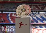 16.05.2026, Fussball Bundesliga 2025/2026, 34.Spieltag, FC Bayern München - 1.FC Köln, in der Allianz-Arena München, Die Meisterschale liegt auf der Stele bereit.