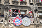 17.05.2026, Fussball Bundesliga 2025/2026, Meisterfeier des FC Bayern München auf dem Rathausbalkon in München. Trainer Vincent Kompany (FC Bayern München) 