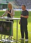 23.05.2026, Fussball DFB-Pokal 2025/2026, Finale, FC Bayern München - VfB Stuttgart, im Olympiastadion Berlin. v.l. Moderatorin Britta Hoffmann (Deutschland) und TV Experte Lothar Matthäus (Deutschland).

