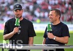 23.05.2026, Fussball DFB-Pokal 2025/2026, Finale, FC Bayern München - VfB Stuttgart, im Olympiastadion Berlin. v.l. Trainer Sebastian Hoeneß (Stuttgart) und TV Experte Lothar Matthäus (Deutschland).

