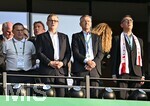 23.05.2026, Fussball DFB-Pokal 2025/2026, Finale, FC Bayern München - VfB Stuttgart, im Olympiastadion Berlin. v.l. Sportvorstand Max Eberl (Bayern München), Vorstandsvorsitzender Jan-Christian Dreesen (FC Bayern München), Präsident Herbert Hainer (FC Bayern) und Cem Özdemir (Stuttgart, Deutschland).

