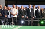23.05.2026, Fussball DFB-Pokal 2025/2026, Finale, FC Bayern München - VfB Stuttgart, im Olympiastadion Berlin. v.l. Sportdirektor Rudi Völler (Deutschland) , Trainer Julian Nagelsmann (Deutschland), DFB Präsident Bernd Neuendorf (Deutschland) , Lars Klingbeil (Duetschland) und  Hans-Joachim Watzke (Deutschland)    

