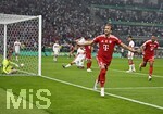 23.05.2026, Fussball DFB-Pokal 2025/2026, Finale, FC Bayern München - VfB Stuttgart, im Olympiastadion Berlin. Harry Kane (FC Bayern München) jubelt , Torwart Alexander Nübel (Stuttgart) geschlagen im Tornetz

