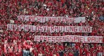 23.05.2026, Fussball DFB-Pokal 2025/2026, Finale, FC Bayern München - VfB Stuttgart, im Olympiastadion Berlin. Protest der Bayern Fans

