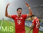 23.05.2026, Fussball DFB-Pokal 2025/2026, Finale, FC Bayern München - VfB Stuttgart, im Olympiastadion Berlin. Aleksandar Pavlovic (Bayern München)  jubelt

