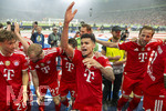 23.05.2026, Fussball DFB-Pokal 2025/2026, Finale, FC Bayern München - VfB Stuttgart, im Olympiastadion Berlin. Jubel bei den Bayern, Tom Bischof (Bayern München), Konrad Laimer (FC Bayern München), Luis Diaz (FC Bayern München), Harry Kane (FC Bayern München) 