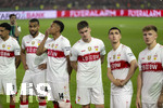 23.05.2026, Fussball DFB-Pokal 2025/2026, Finale, FC Bayern München - VfB Stuttgart, im Olympiastadion Berlin. Frust bei den Stuttgartern nach der Niederlage, Tiago Tomas (Stuttgart), Josha Vagnoman (Stuttgart), Luca Jaquez (Stuttgart), Ramon Hendriks (Stuttgart), Bilal El Khannouss (Stuttgart), Finn Jeltsch (Stuttgart), 