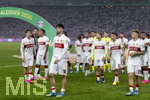 23.05.2026, Fussball DFB-Pokal 2025/2026, Finale, FC Bayern München - VfB Stuttgart, im Olympiastadion Berlin. Frust bei den Stuttgartern nach der Niederlage, Angelo Stiller (Stuttgart),   Jamie Leweling (Stuttgart), Atakan Karazor (Stuttgart), Maximilian Mittelstädt (Stuttgart), Finn Jeltsch (Stuttgart), 