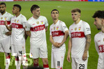 23.05.2026, Fussball DFB-Pokal 2025/2026, Finale, FC Bayern München - VfB Stuttgart, im Olympiastadion Berlin. Frust bei den Stuttgartern nach der Niederlage,  Josha Vagnoman (Stuttgart), Luca Jaquez (Stuttgart), Ramon Hendriks (Stuttgart), Bilal El Khannouss (Stuttgart), Finn Jeltsch (Stuttgart)  