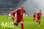 23.05.2026, Fussball DFB-Pokal 2025/2026, Finale, FC Bayern München - VfB Stuttgart, im Olympiastadion Berlin. Harry Kane (FC Bayern München) Torjubel zum 1:0