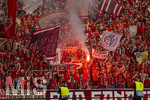23.05.2026, Fussball DFB-Pokal 2025/2026, Finale, FC Bayern München - VfB Stuttgart, im Olympiastadion Berlin. Bayernfans zünden Pyros 