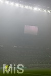 23.05.2026, Fussball DFB-Pokal 2025/2026, Finale, FC Bayern München - VfB Stuttgart, im Olympiastadion Berlin. Nachdem die Fans Pyros gezündet haben, ist das ganze Stadion in dichtem Rauch gehüllt.